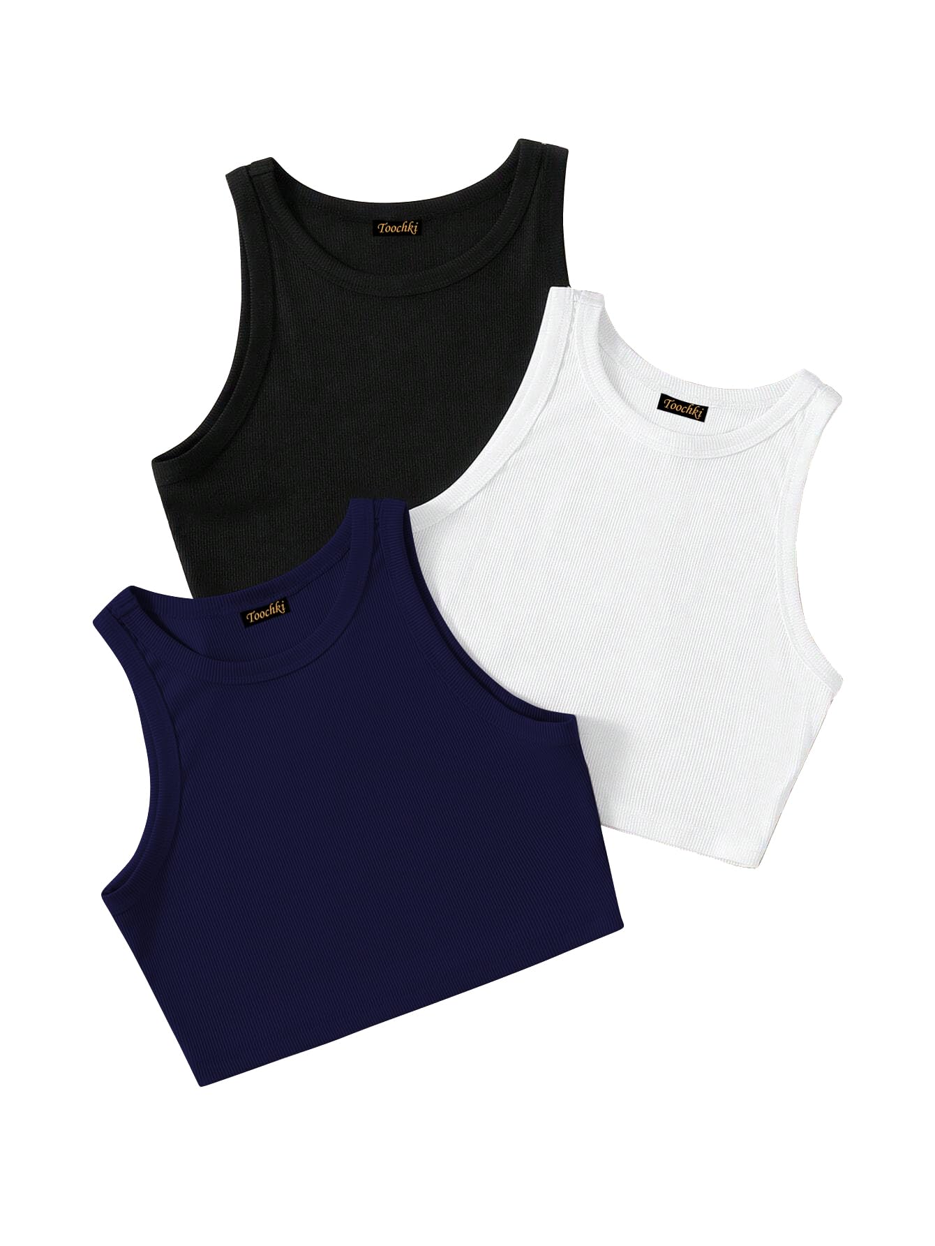 Toochki Top for Women| Crop Top for Women | Short Top for Women | Tops | Lycra Top for Women | Pack of 3 Tops for Women | Strach
