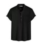 Deemoon MenS Polyster Kurta With Mandarin Collar, Half Placket Buttons, Front Pocket | Half Sleeves | Soft & Breathable Fabric