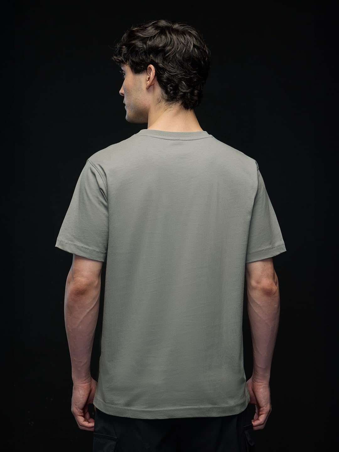The Souled Store Welcome: Control Uday Men and Boys Short Sleeves Round Neck Grey Graphic Printed Cotton Relaxed Fit T-Shirts
