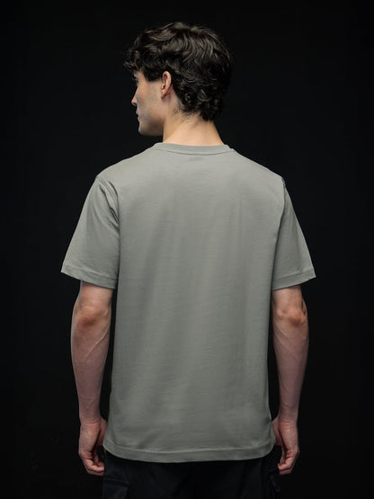 The Souled Store Welcome: Control Uday Men and Boys Short Sleeves Round Neck Grey Graphic Printed Cotton Relaxed Fit T-Shirts