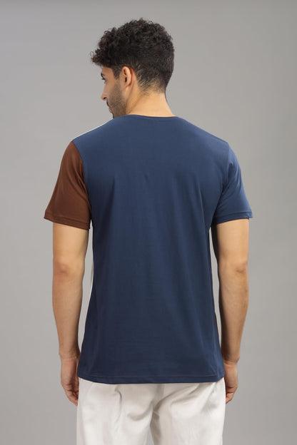 ADRO Tshirt for MenMulti Color T-Shirt for MenCotton T-ShirtMens TshirtRN8-24-SBWHBR