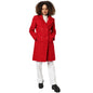 Campus Sutra Women Red Regular Fit Long Coat For Winter Wear | Collar Neck | Full Sleeve | Buttoned | Casual Jacket For Woman &
