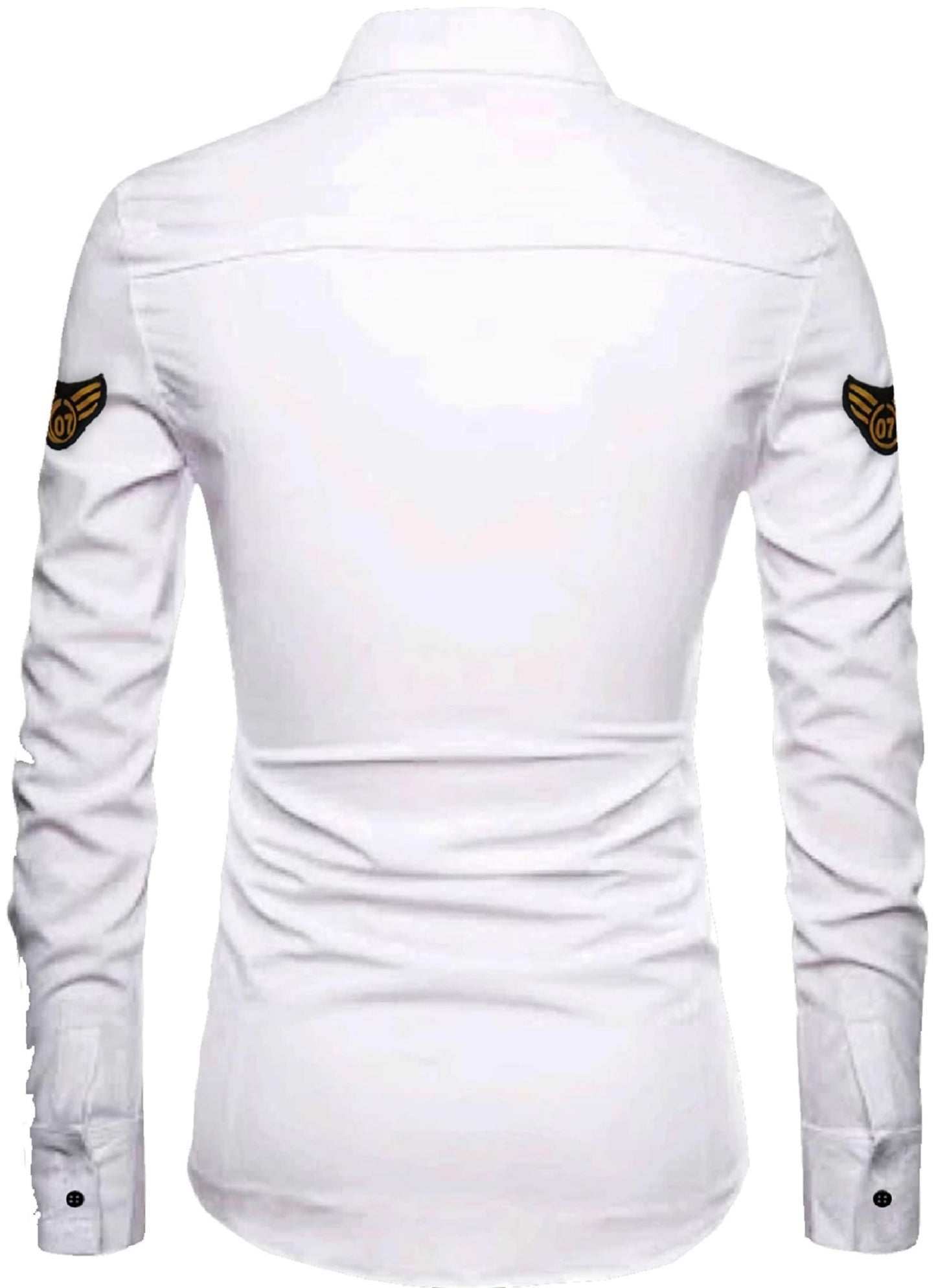Kadiyu MenS Cotton Blend Shirt With Pockets Full Sleeves Round Collar Neck Botton Down Closure Solid Pattern Relaxed Fit And St