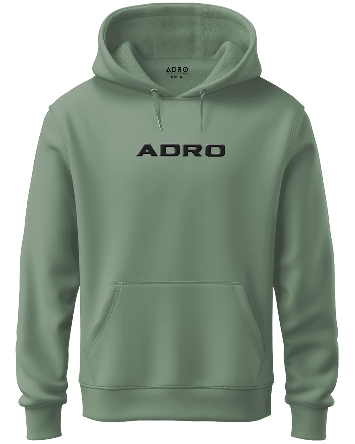ADRO Mens Hoodies with Hail The Dragon Puff Backside Printed, 100% Cotton 340GSM. (H23-M-DRA-PT_Pista)