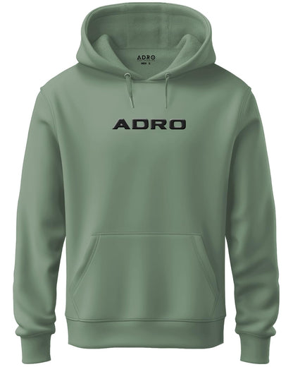 ADRO Mens Hoodies with Hail The Dragon Puff Backside Printed, 100% Cotton 340GSM. (H23-M-DRA-PT_Pista)