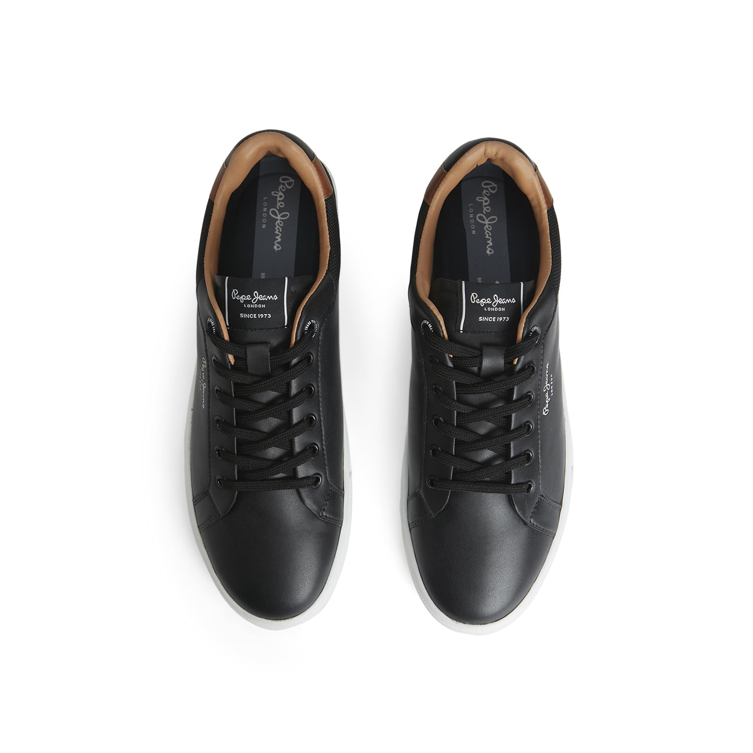 Pepe Jeans Men'S Kenton Court Black Cupsole Sneakers, 8