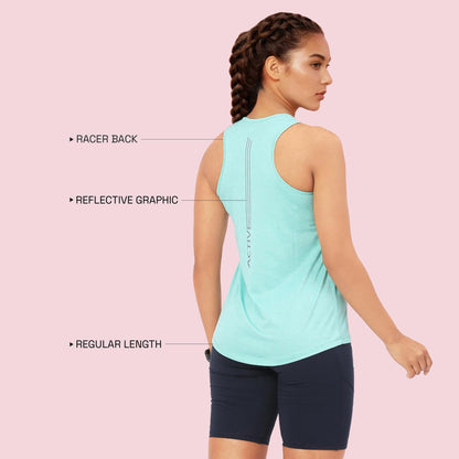 Enamor Womens Solid Slim Fit T-Shirt (A308_Pool Blue Mel