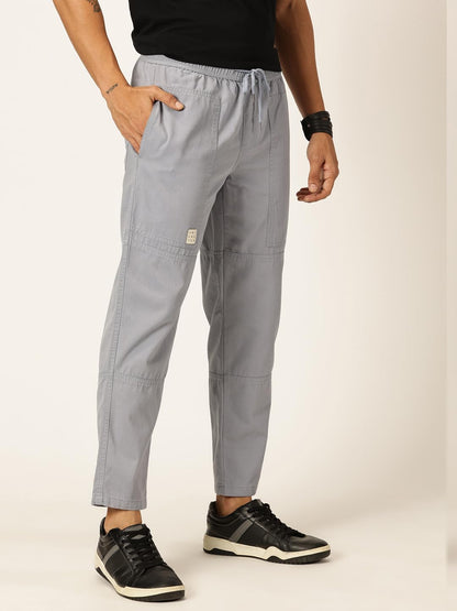 Thomas Scott Mens Relaxed Fit Pure Cotton Trousers Light Blue