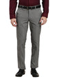 Turtle Men Narrow Fit Solid Polyviscose Stretch Grey Formal Trouser