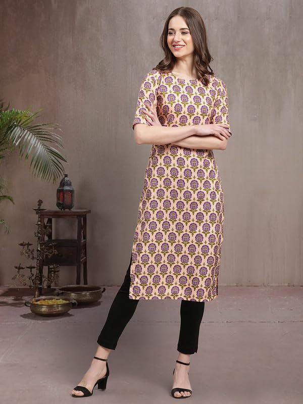 Pinkmint Elegant Printed Crepe KurtiS For WomenS (Pack Of 5)