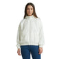 White Full Sleeve Hooded Jacket