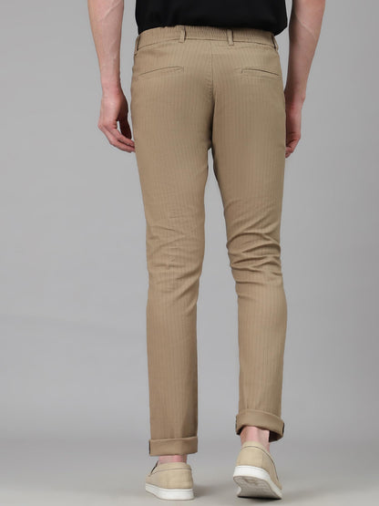 AVANOVA Mens Solid Linen Khakhi Trousers Light Business Style Slightly Stretch Straight Leg Pants for Outdoor Casual Daily Trou
