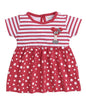 BUMZEE Red Girls Cap Sleeves Frock Age - 18-24 Months (Peb8252E-red)