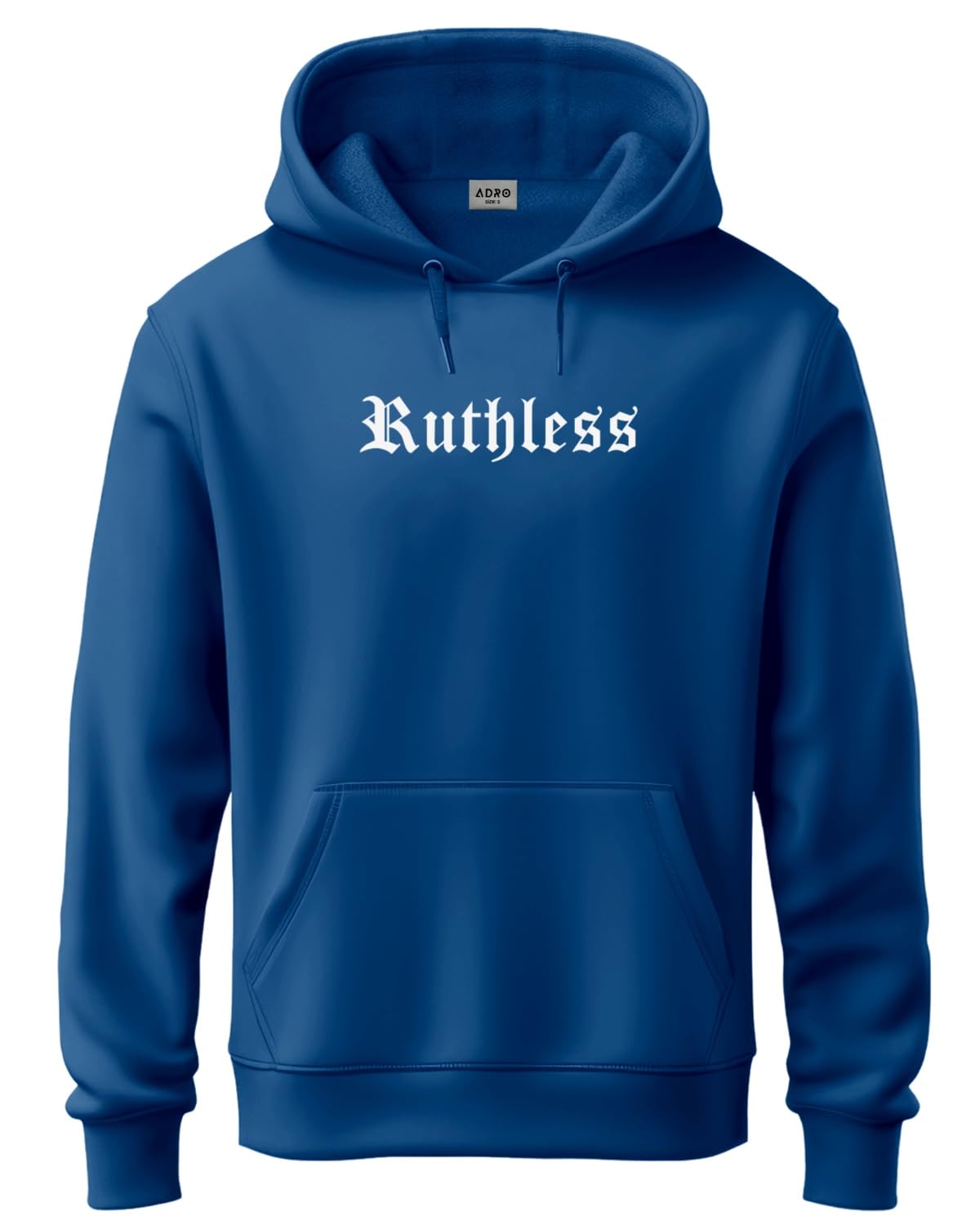 ADRO Men's Cotton Neck Hooded Sweatshirt (H24-RUTH-RB_Royal Blue