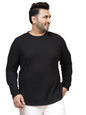 Rigo Plus Size T-Shirt for Men | Round Neck, Solid T-Shirt for Men | Full Sleeves Plus Size T-Shirt for Men | Casual Wear, Styli
