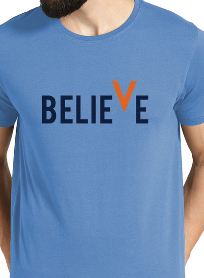 ADRO Men's Believe Design Printed T-Shirt (S)
