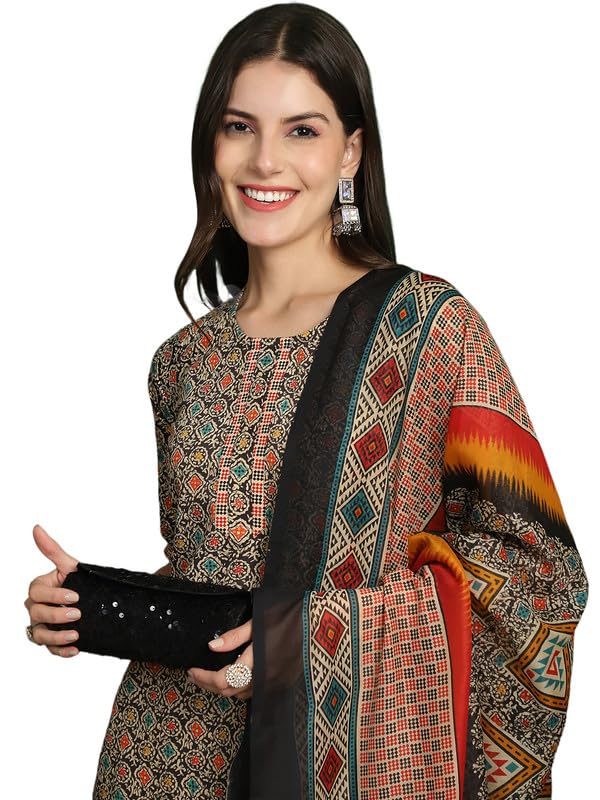 Pinkmint Womens Kurta Set ll Cotton Printed Ethnic Set ll Dupatta Set ll Suit Set