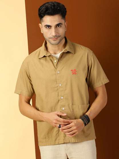 Thomas Scott Mens | Classic | Boxy Fit | Short Sleeves | Spread Collar | Solid | 2 Pockets | 100% Cotton | Casual | Shirt (TS12
