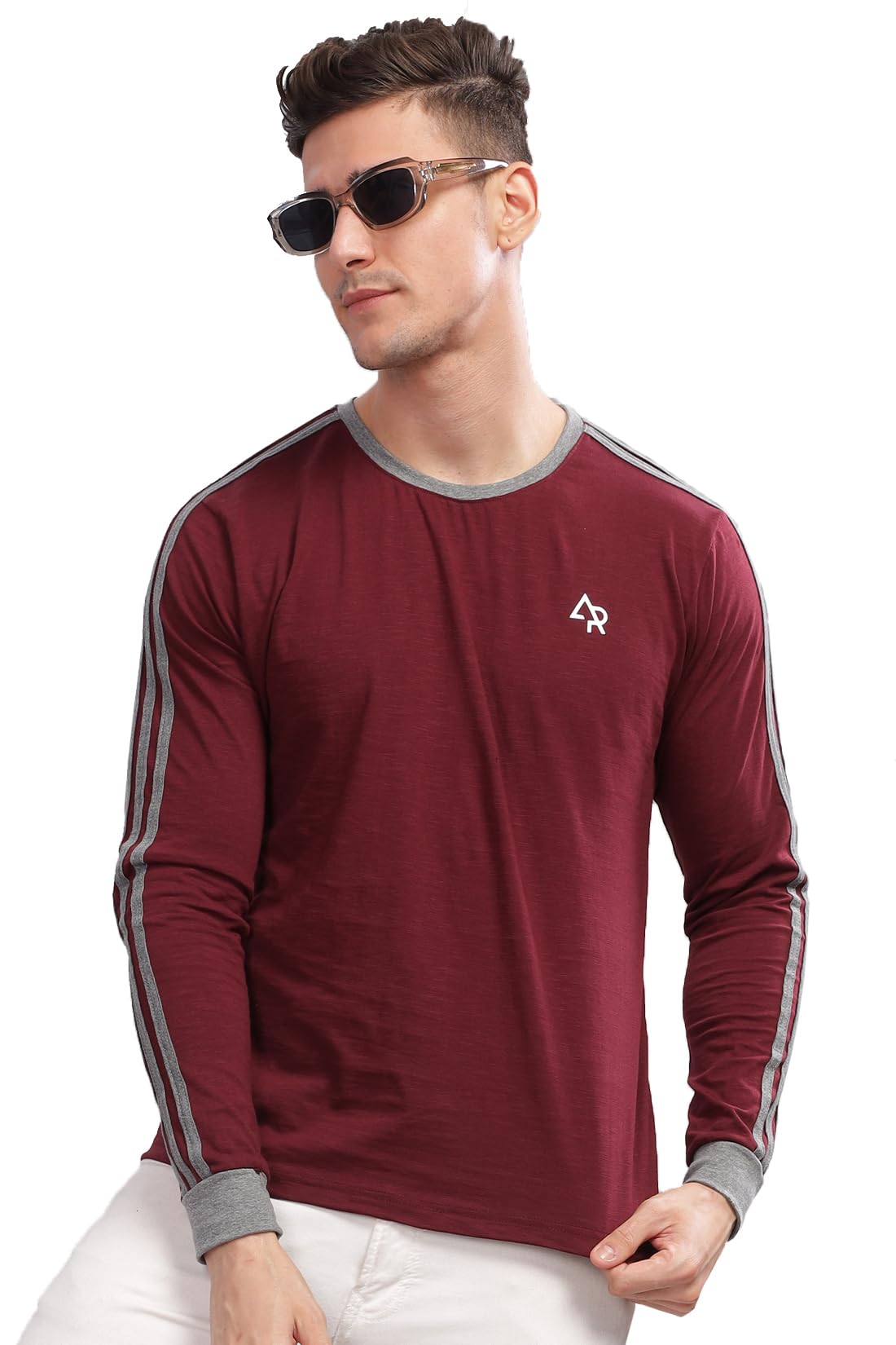 ADRO Full Sleeve Tshirt for Men | Full T Shirt for Men | 100% Slub Cotton Tshirt | Full Sleeve T-Shirt | Mens Full Sleeves T Shi