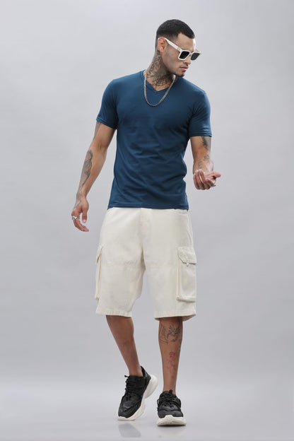 ADRO V-Neck T Shirt for Men, 100% Cotton Vneck Tshirt is Ideal for Casual wear, Workouts and Loungewear, Adding a Stylish Touch.