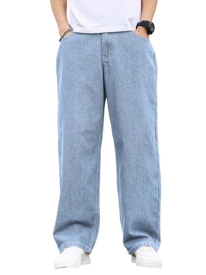 Kotty MenS Solid Zero Gravity Baggy Storm Breaker Shadow Jeans(Blue,30)