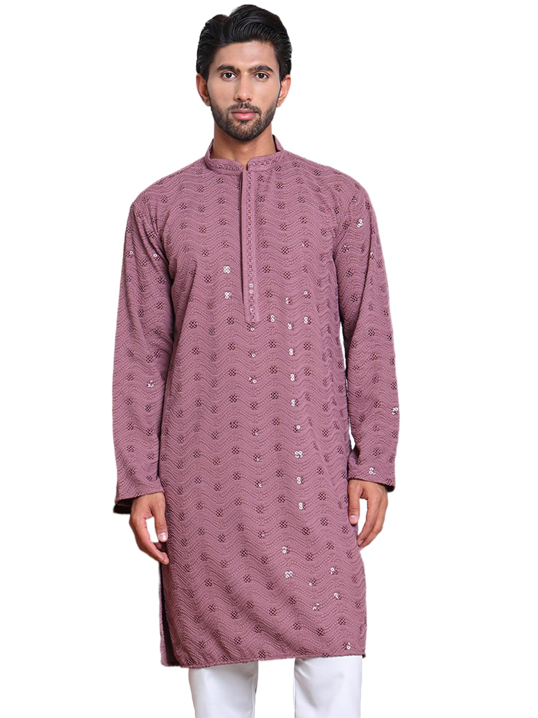 Jompers Mens Embroidered And Sequins Kurta