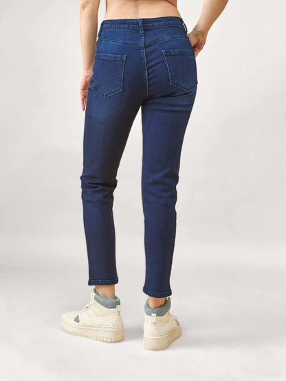 Lyra WomenS Mid-Rise Slimfit Ankle Length Jeans|Stretchable Fabric For Comfort|Trendy & Stylish Denim|Size - 34