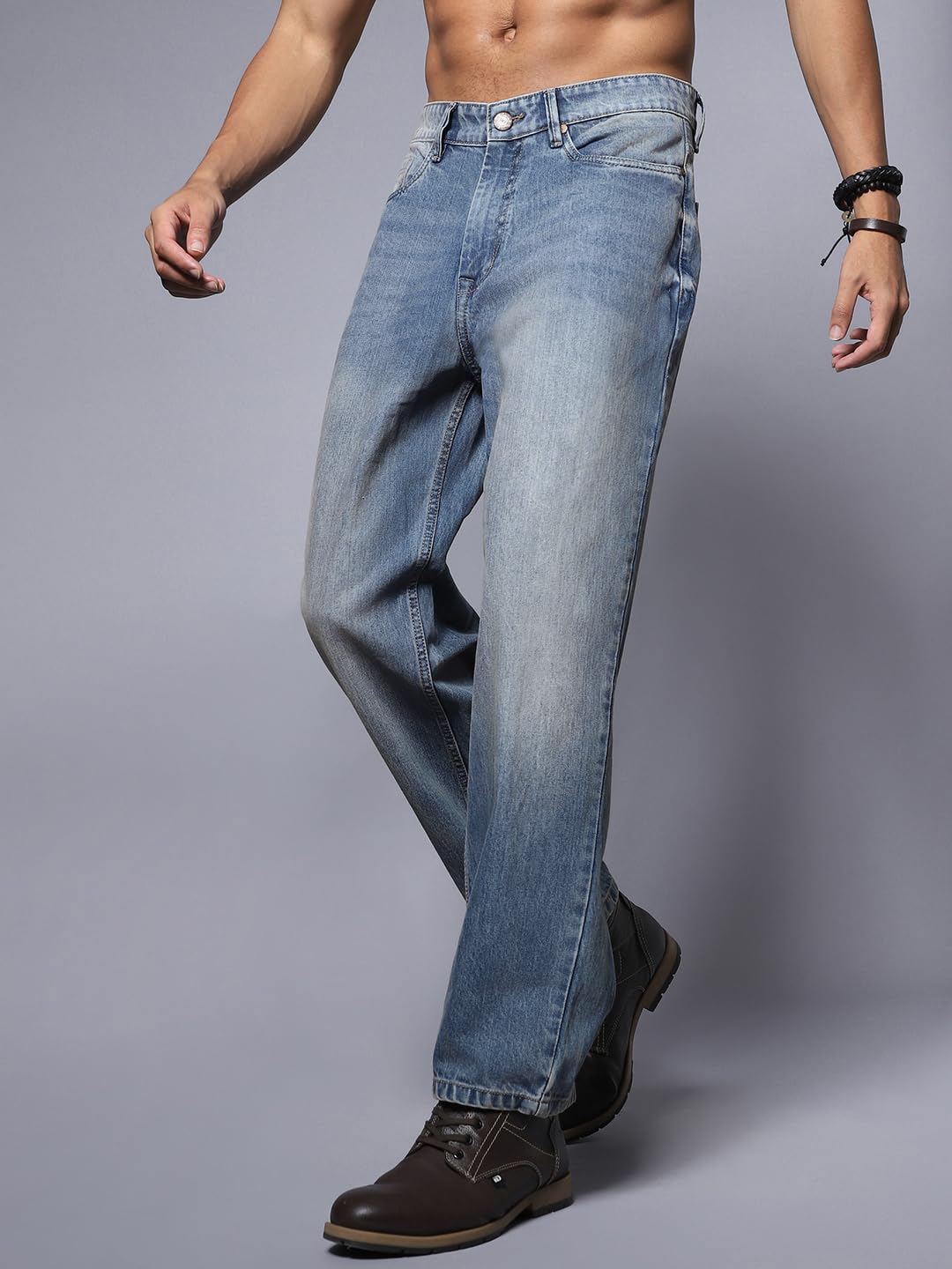 High Star MenS Relaxed Jeans (Hsmjns2054_Blue1 Blue