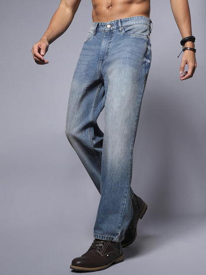 High Star MenS Relaxed Jeans (Hsmjns2054_Blue1 Blue