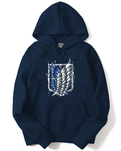 ADRO Men's Cotton Neck Hooded Sweatshirt (H22-1-WINN-NB_Navy)