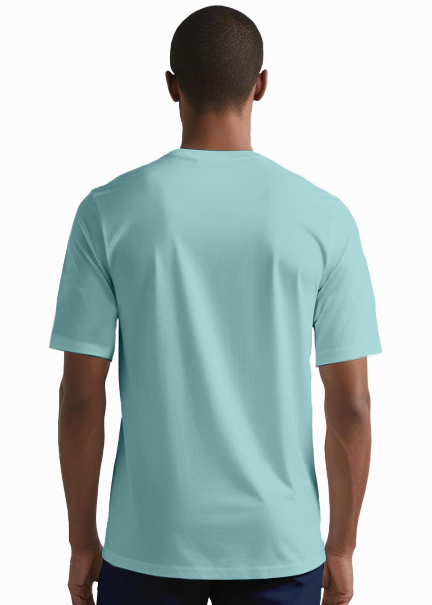 Peppyzone Mens Regular Fit T-Shirt (PZ-RT-Teddy1620_Sky Blue2