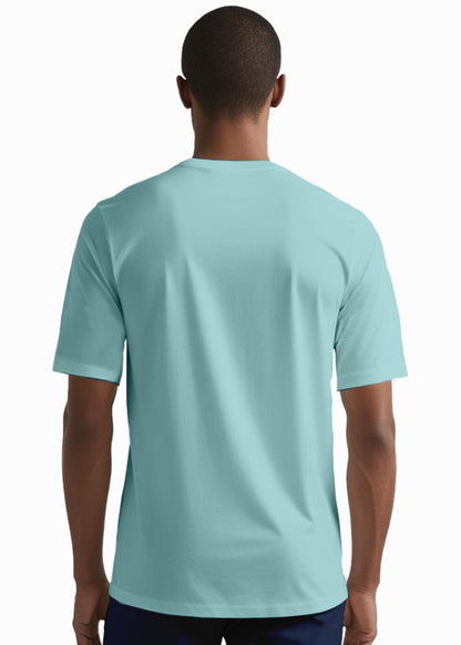 Peppyzone Mens Regular Fit T-Shirt (PZ-RT-Teddy1620_Sky Blue2