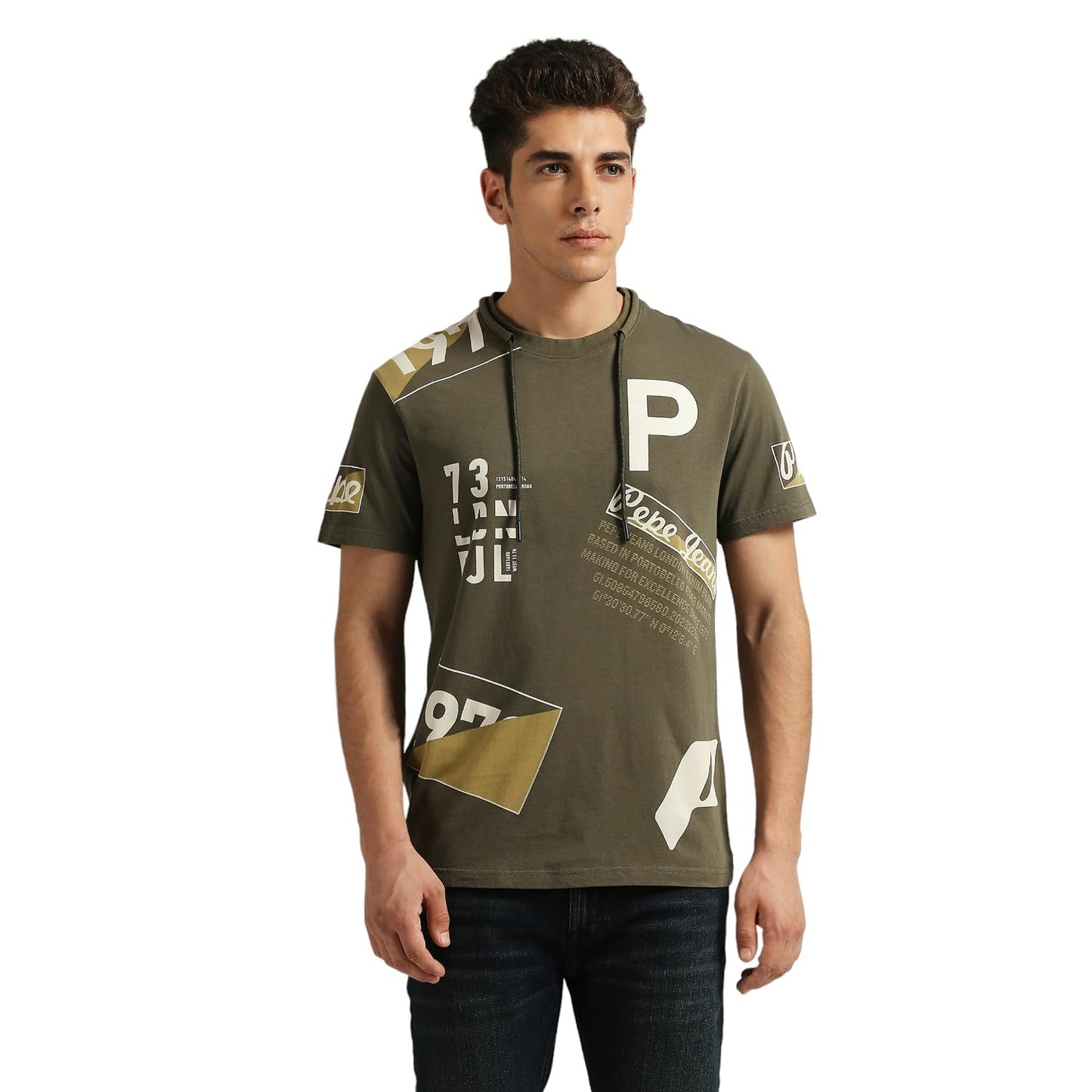 Pepe Jeans MenS Slim Fit T-Shirt (Pm509554_Military Green