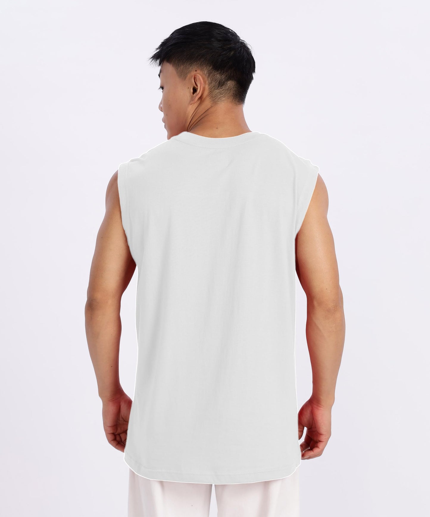 SHODOX Mens 100% Cotton Tank Tops Round Neck Sleeveless Sports Loose fit Vest (Pack of 1)