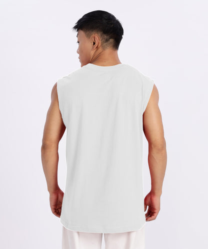 SHODOX Mens 100% Cotton Tank Tops Round Neck Sleeveless Sports Loose fit Vest (Pack of 1)