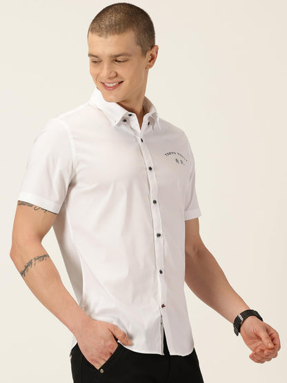 Thomas Scott Tokyo Today Classic Slim Fit Button-Down Collar Casual Shirt White