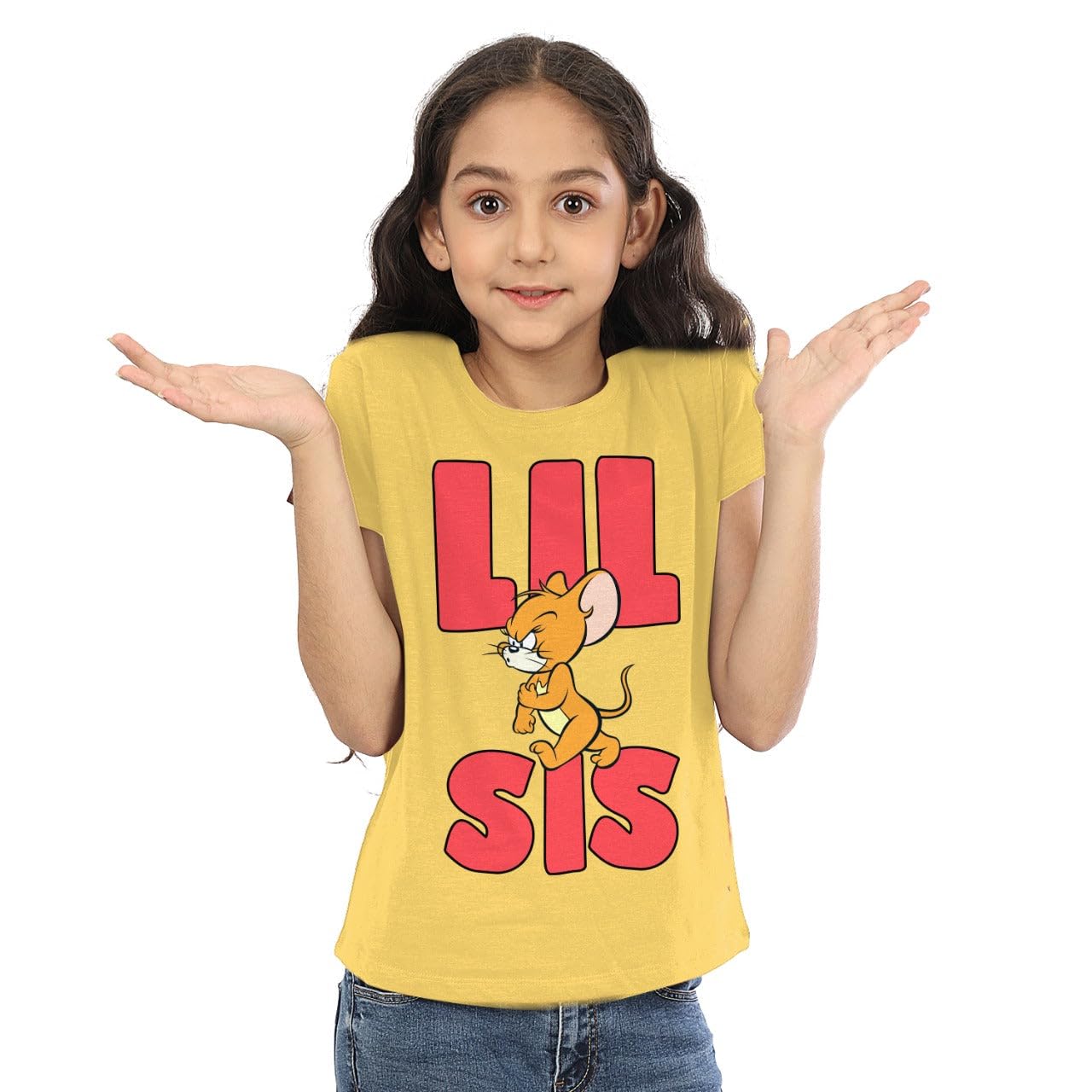 Bon Organik Girls Regular Fit T-Shirt (24RAKHI7837_Sister