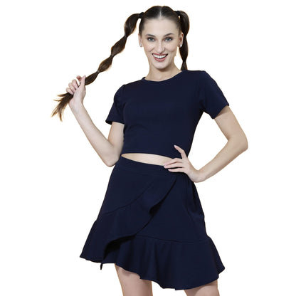 OOMPH! Short Skirts for Women Dark Blue - msk009
