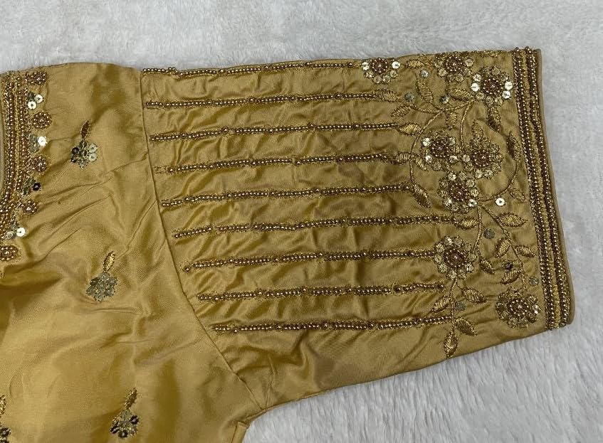 Vihu Fashion Womens Readymade Bridal Embroidery Blouse Multi Coding maggam Work moti Work Indian Ethnic Designer Stitched Ready