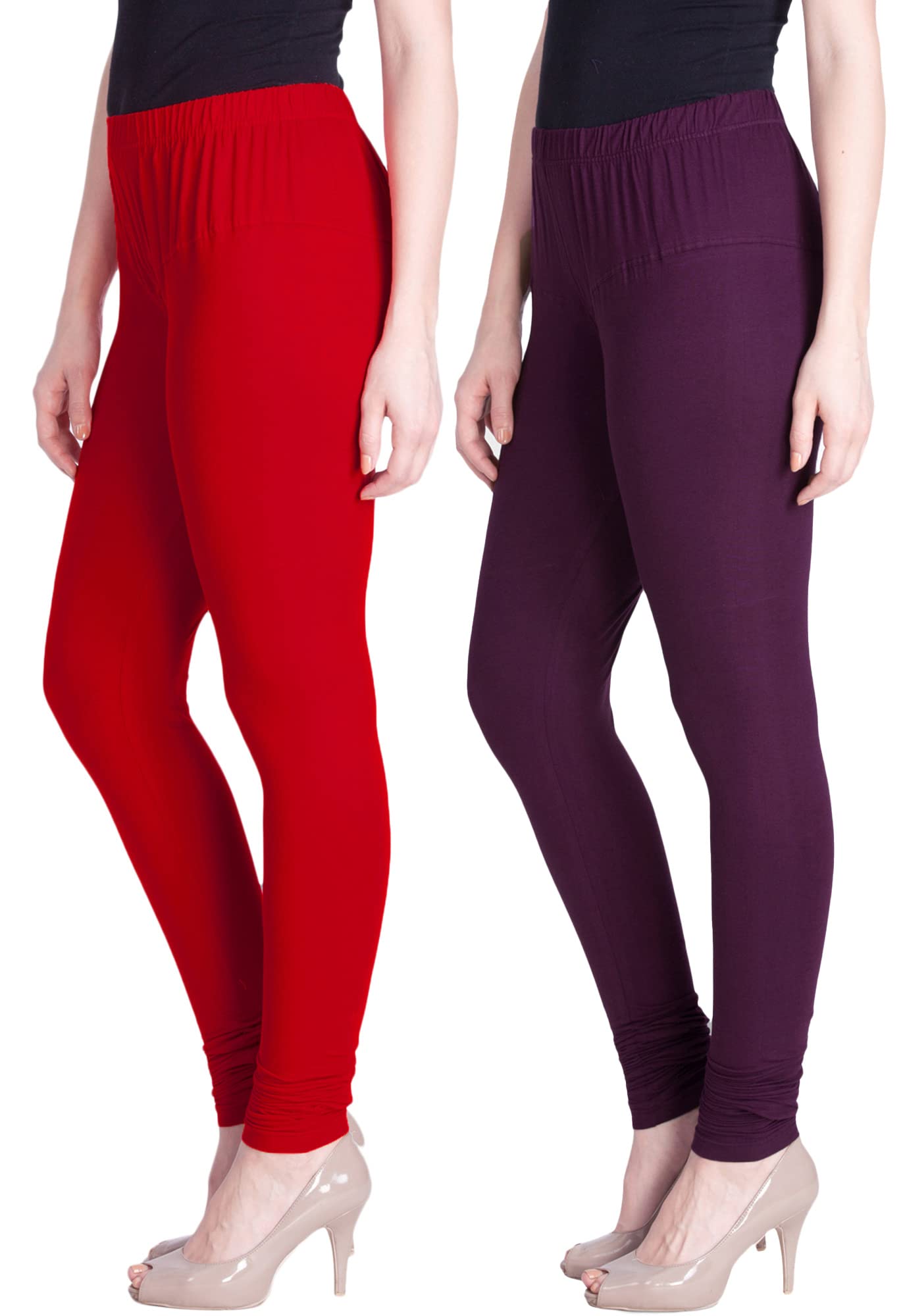 Lyra Cotton Premium Churidar Leggings For Women (Pack Of 2)