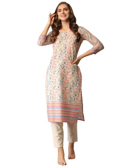 ANNI DESIGNER Women's Cotton Blend Regular Fit Kurta