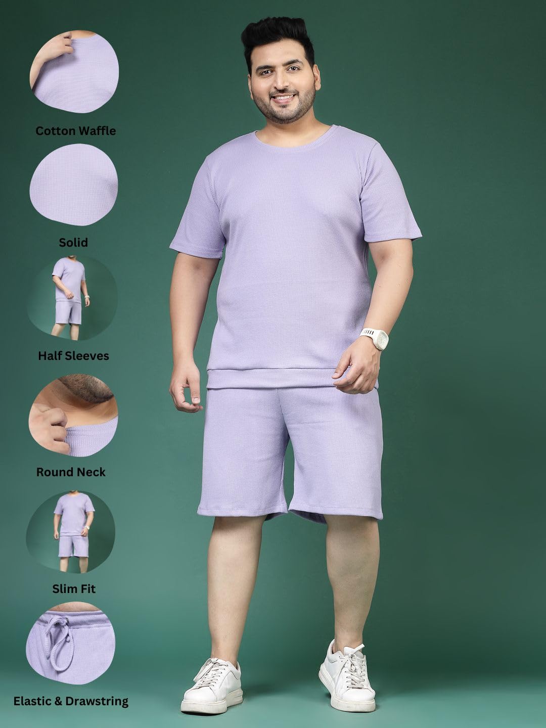 Rigo Plus Size Co-ord Set for Men | Plus Size Night Suit Set for Mens | Lounge-wear Nightdress Pajama Set for Mens | Night Wea