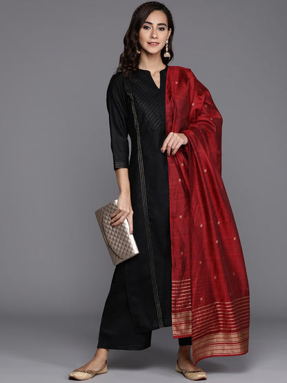 Libas WomenS Cotton Kurta Sets (20231O_Black