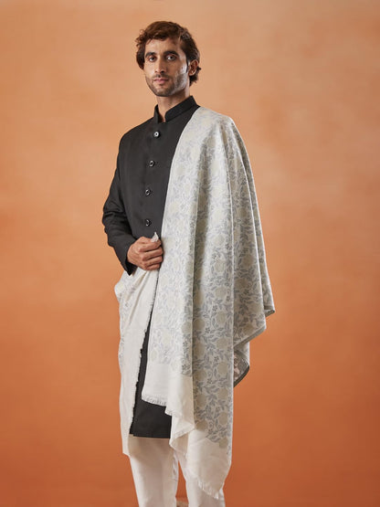 Pashmoda Men Gulnari Kaani Stole (Size 71x203 cm)