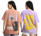 Juneberry Pure 100% Cotton Oversized Loose Baggy Fit Drop Shoulder Latest Aesthetic & Cool Graphic Prinred Half Sleeve T-Shirts