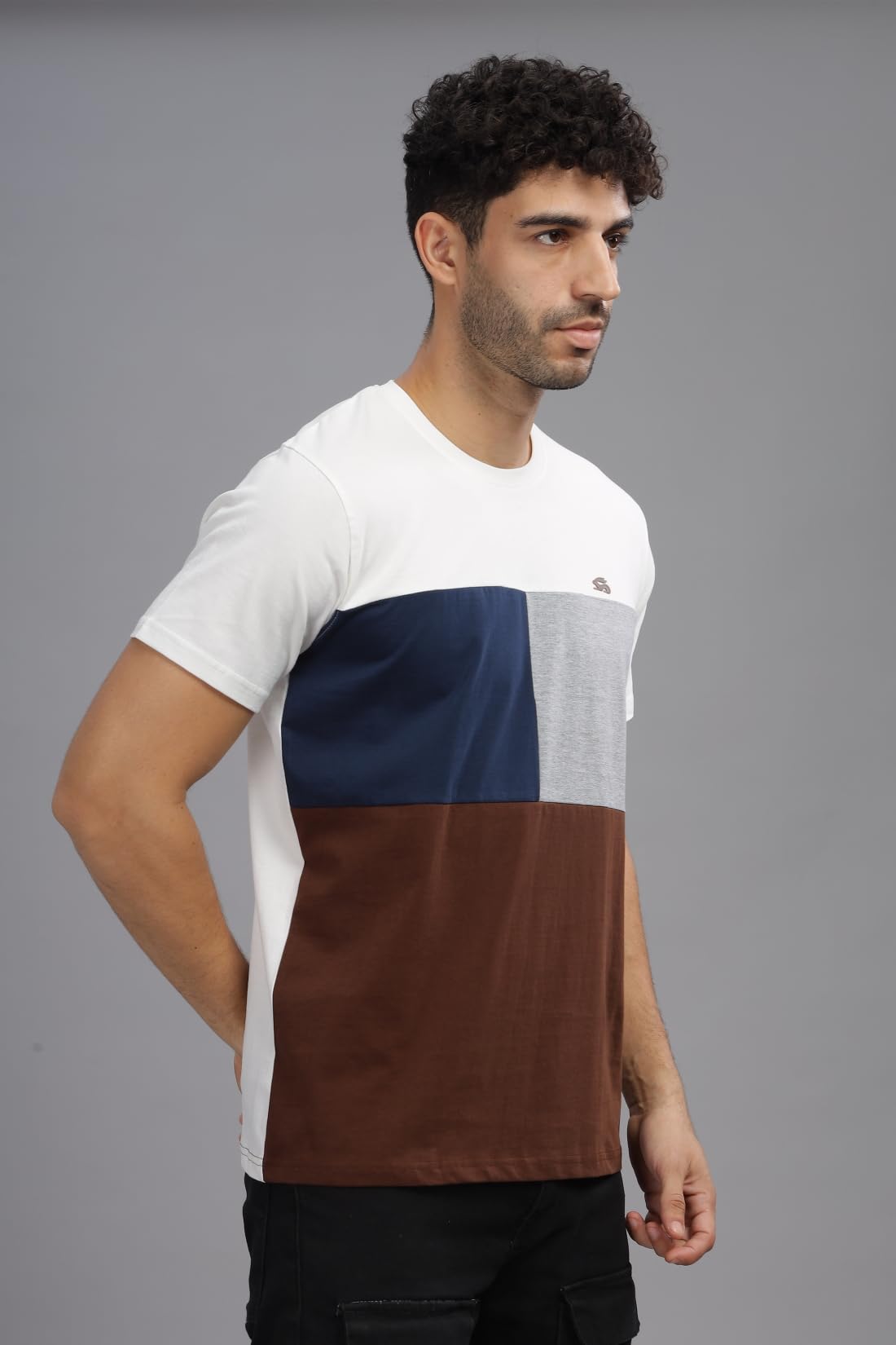 ADRO Tshirt for MenMulti Color T-Shirt for MenCotton T-ShirtMens TshirtRN8-24-WHNBBR