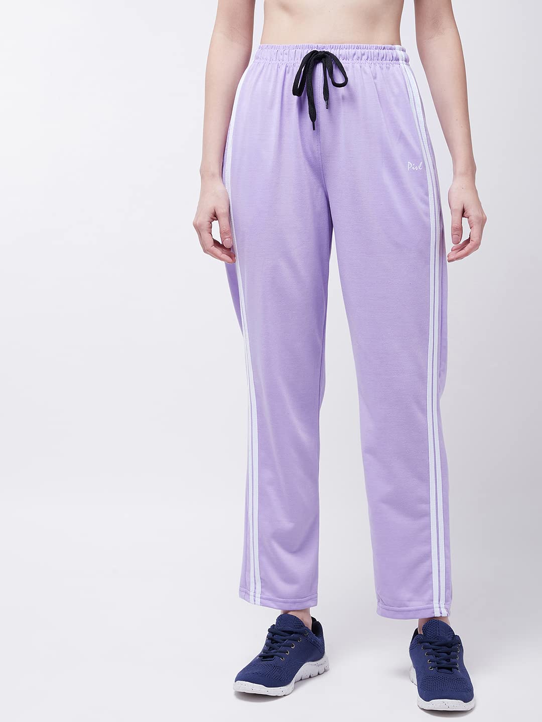 Pivl Striped Womens Lavender Track Pant