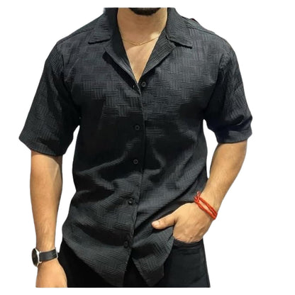 Funky Rich Funkyrich Textured Popcorn Shirts For Men || Casual Shirt For Men || Shirt For Men|| Men Stylish Half Sleeve Shirt ||