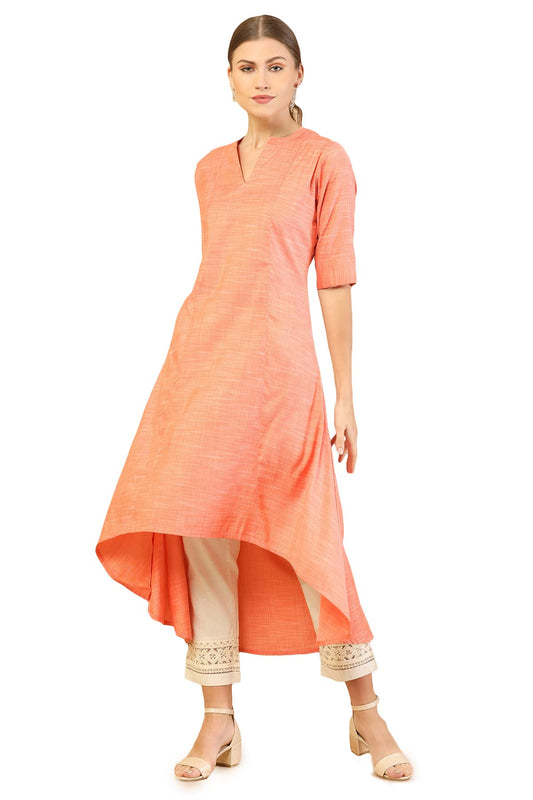 Soch Women Rayon Regular Fit Regular High-Low Kurta