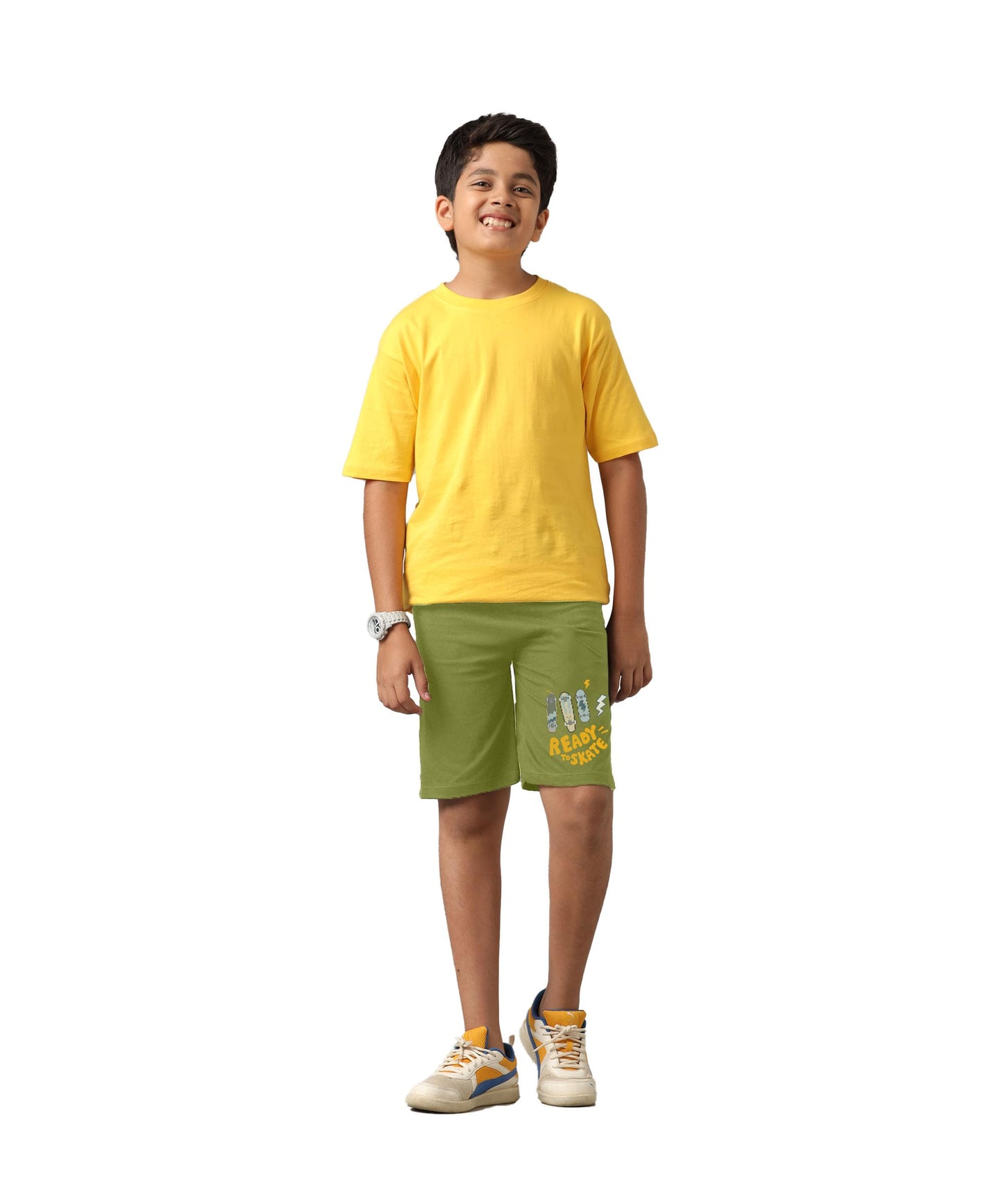 Kyda Kids 100% Cotton Printed Shorts For Boys And Girls - Regular Fit Multicolor (Pack Of 5)
